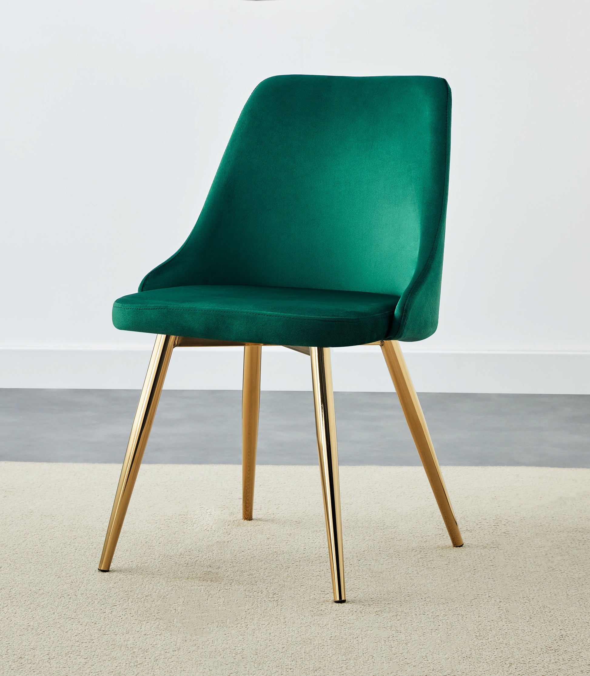 Set of 2 Modern Dining Chairs with Premium Black Fabric Upholstery