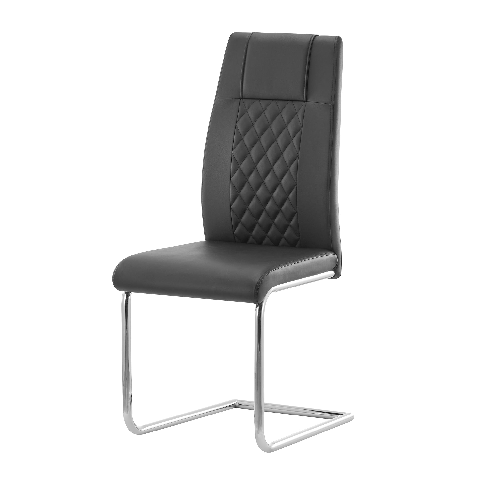 Set of 4 Modern Dining Chairs with PU Leather Upholstery