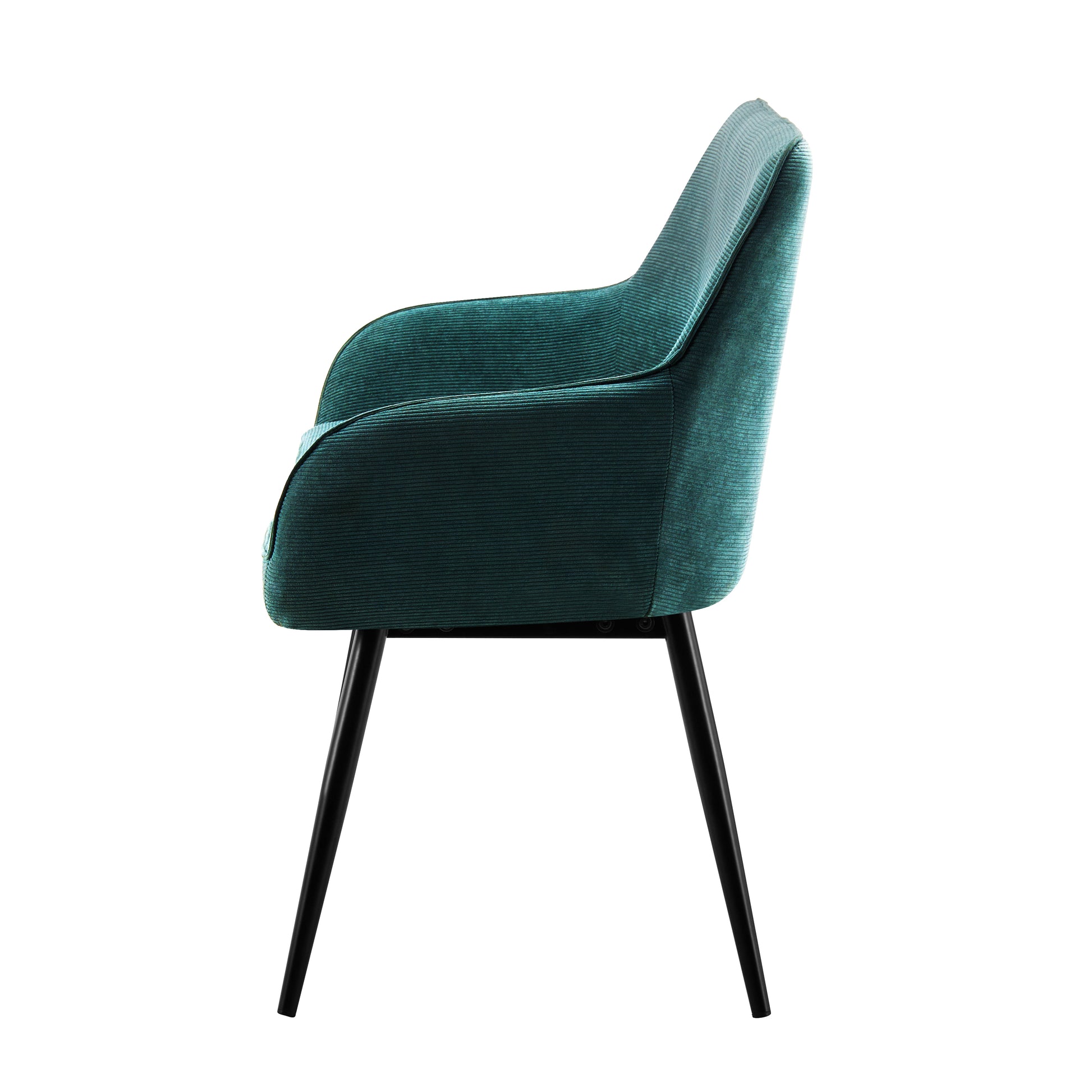 Modern Long Dining Chairs with Soft Corduroy