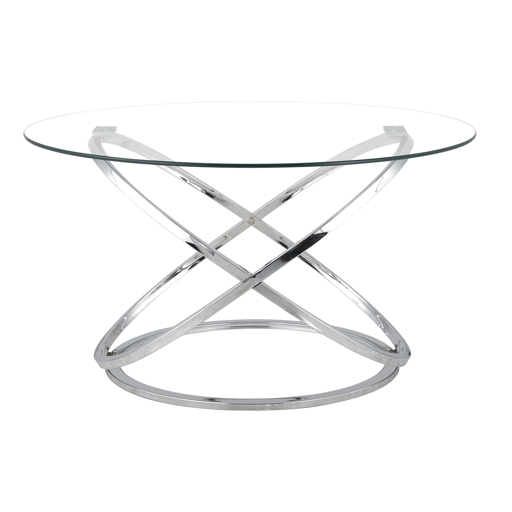 Modern Side Table with Tempered Glass