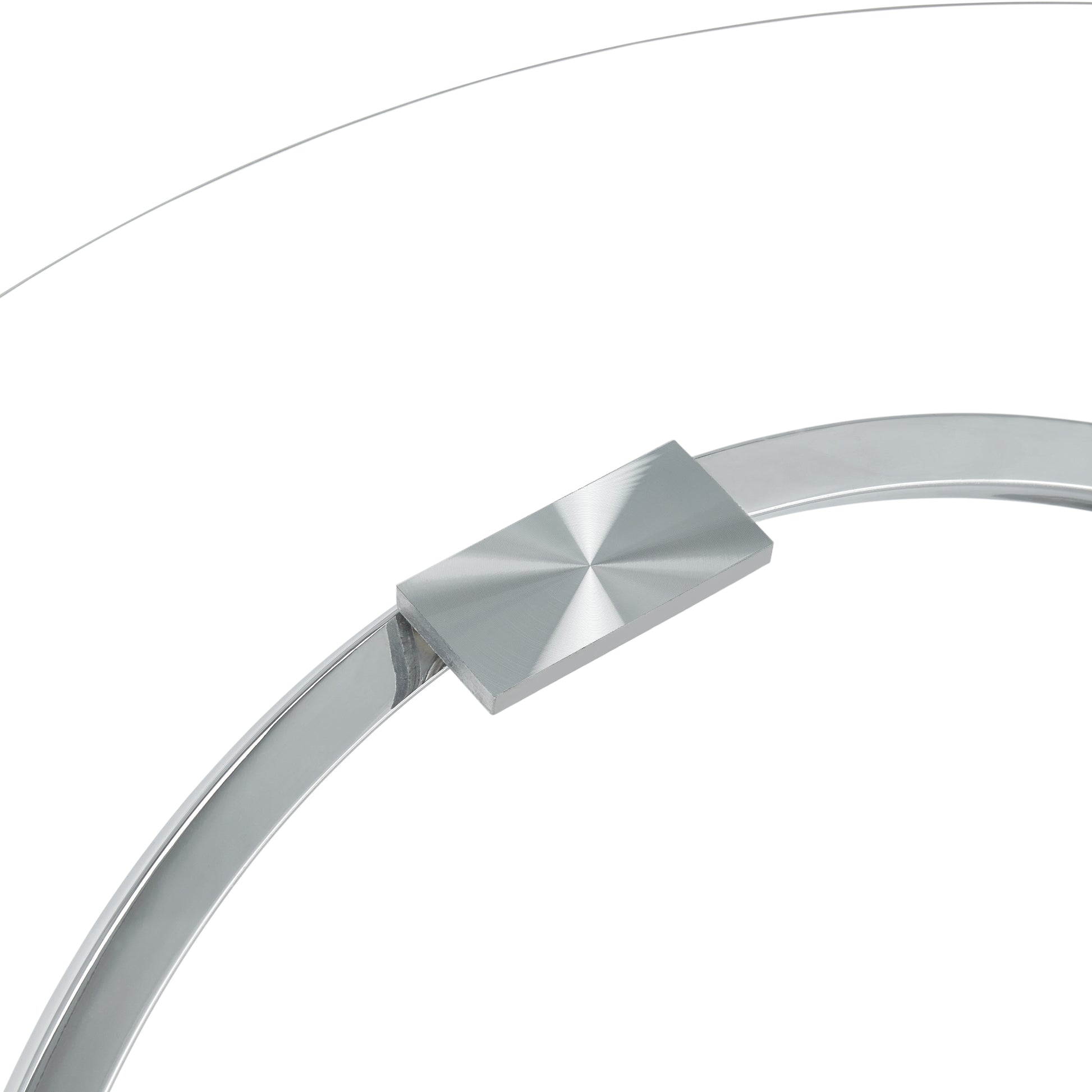 Modern Side Table with Tempered Glass