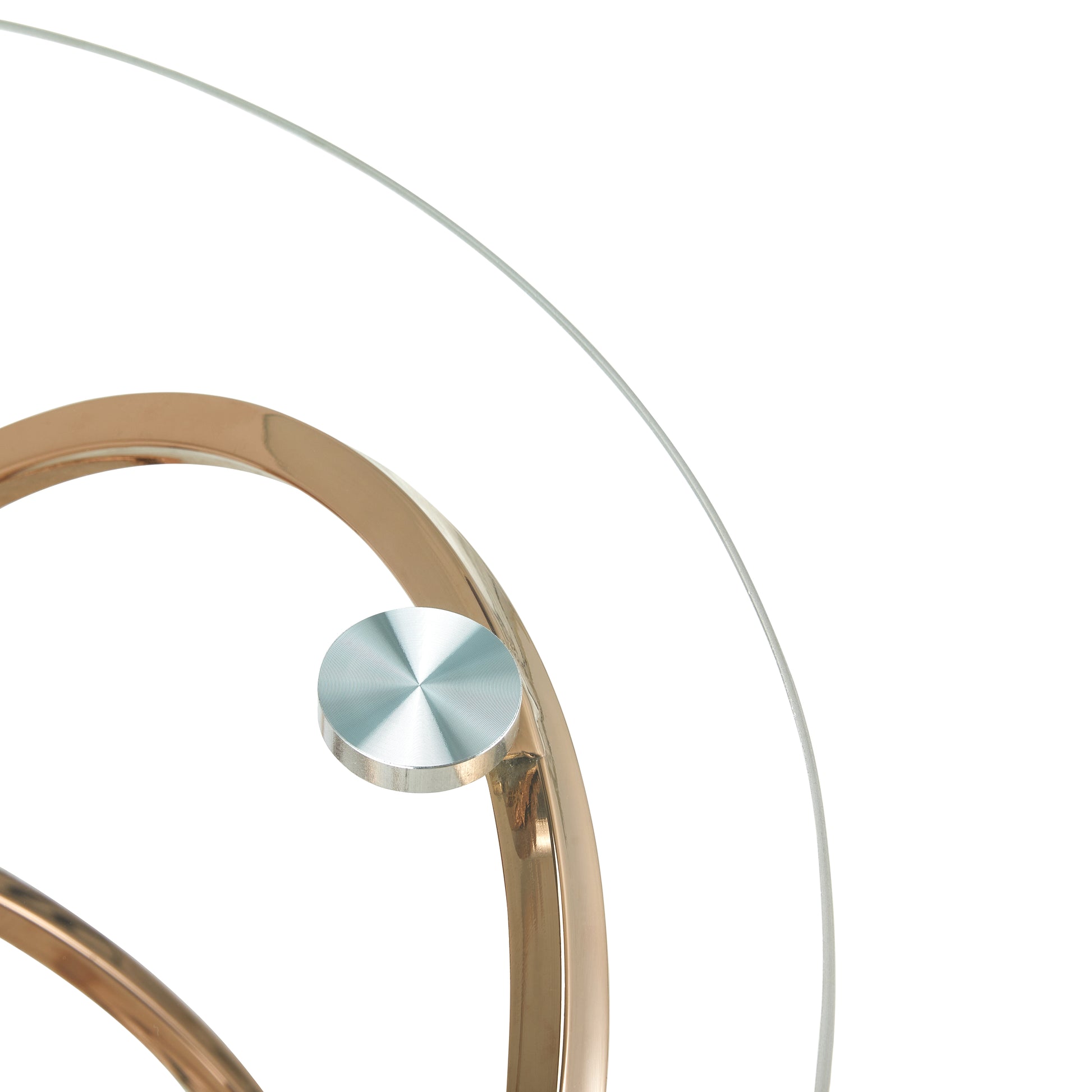 Modern Side Table with Tempered Glass