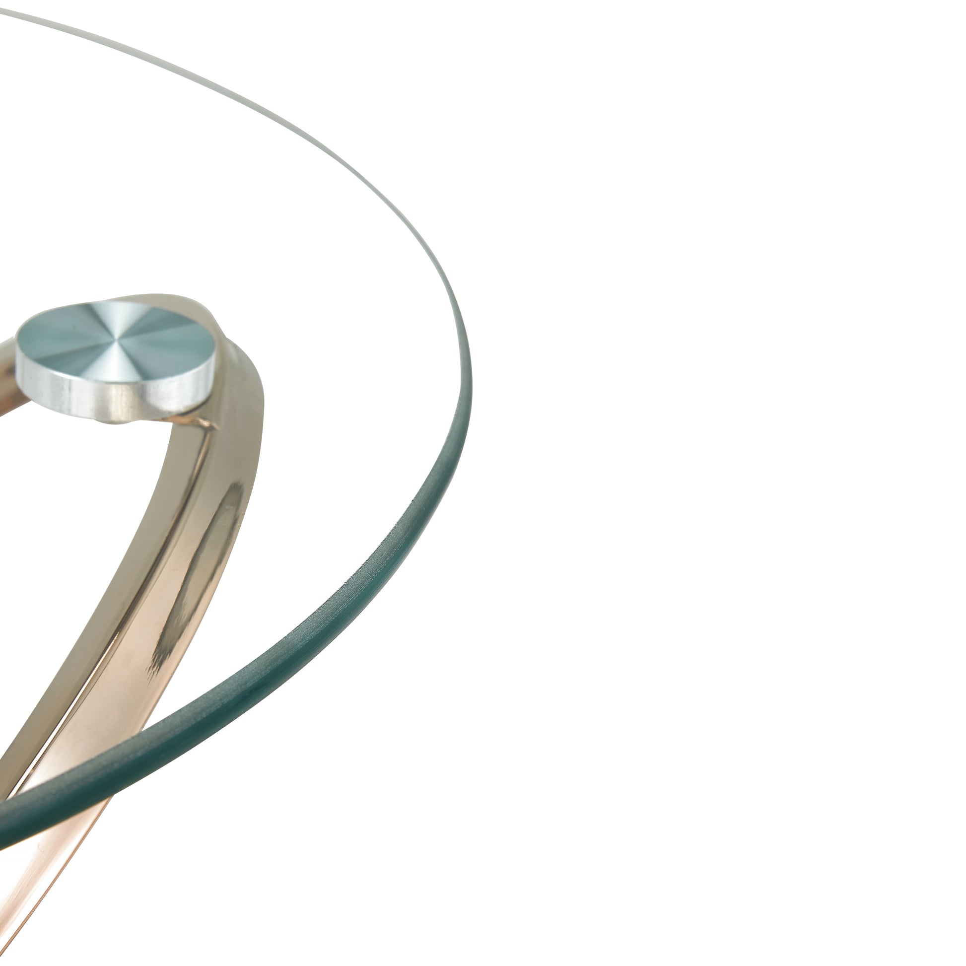 Modern Side Table with Tempered Glass