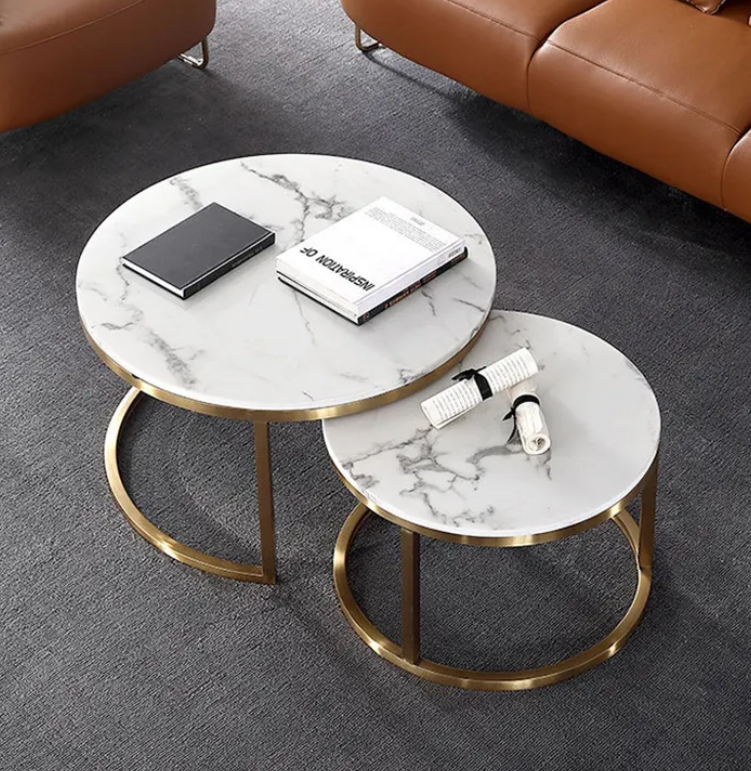 Modern Melamine Plate Nesting Coffee Table Set