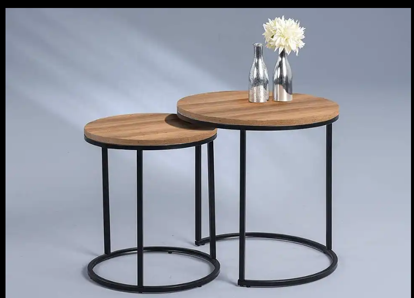 Modern Melamine Plate Nesting Coffee Table Set